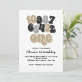 Nieuwe jaren Eve Aftellen eerste uitnodiging van d (Staand voorkant)