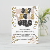 Nieuwe jaren Eve Aftellen eerste uitnodiging van d (Staand voorkant)