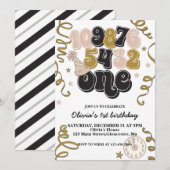 Nieuwe jaren Eve Aftellen eerste uitnodiging van d (Voorkant / Achterkant)