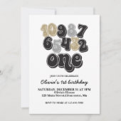 Nieuwe jaren Eve Aftellen eerste uitnodiging van d (Voorkant)