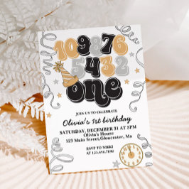 Nieuwe jaren Eve Aftellen eerste uitnodiging van d