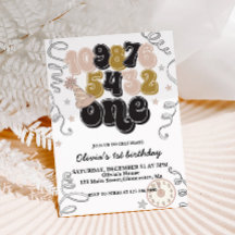 Nieuwe jaren Eve Aftellen eerste uitnodiging van d