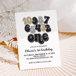 Nieuwe jaren Eve Aftellen eerste uitnodiging van d