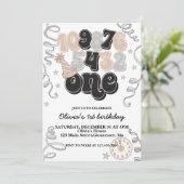 Nieuwe jaren Eve Aftellen eerste uitnodiging van d (Staand voorkant)