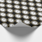 Nieuwe jaren Eve klokpartijomslag Cadeaupapier (Hoek)