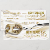 Nieuwe jaren Eve Masquerade Ball Party uitnodiging (Voorkant / Achterkant)