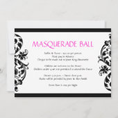 Nieuwe jaren Eve Masquerade Uitnodiging (Achterkant)