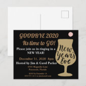 Nieuwe jaren Eve Partij Aankondigingskaart (Voorkant / Achterkant)