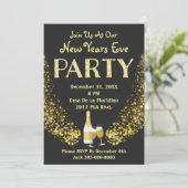 Nieuwe jaren Eve Partij Kaart (Staand voorkant)