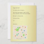 Nieuwe jaren Eve Party Map Enclosure / Uitnodiging (Achterkant)