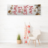 Nieuwe jaren Eve Party, Sign, Gold, White, Spandoek (Insitu)