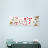 Nieuwe jaren Eve Party, Sign, Gold, White, Spandoek (Beurs)
