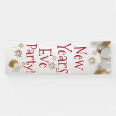 Nieuwe jaren Eve Party, Sign, Gold, White, Spandoek (Horizontaal)