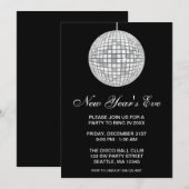 Nieuwe jaren 'Eve Party Silver Disco Ball' Kaart (Voorkant / Achterkant)