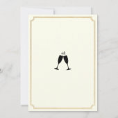 Nieuwe Jaren Eve Top Hat Uitnodiging (Achterkant)