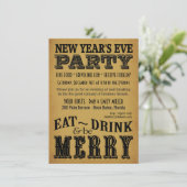 Nieuwe Jaren Eve Uitnodigingen Verlichting (Staand voorkant)