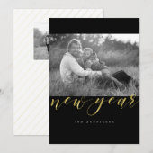 Nieuwe jaren feestdagenkaart (Voorkant / Achterkant)