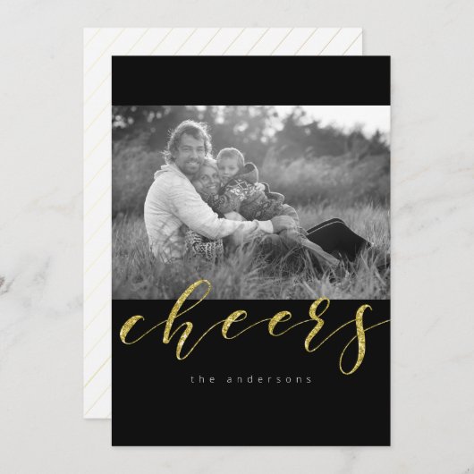 Nieuwe jaren feestdagenkaart (Voorkant / Achterkant)