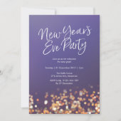 Nieuwe jaren Glitter Uitnodiging (Voorkant)