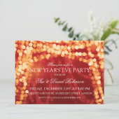 Nieuwe jaren Gold String Lights Kaart (Staand voorkant)