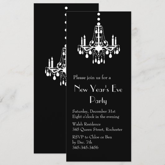 Nieuwe jaren in het kader van de uitnodiging voor  (Voorkant / Achterkant)