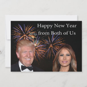 Nieuwe Jaren kaart van Donald en Melania Trump