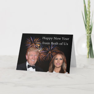 Nieuwe Jaren kaart van Donald en Melania Trump