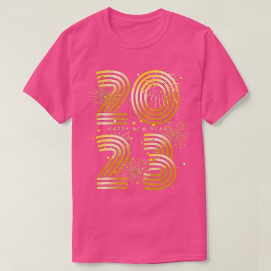 Nieuwe jaren Levert Kinder NYE 2023 Happy N T-shirt (Design voorkant)