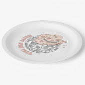 Nieuwe jaren oud 2023 Retro Disco Cowboy Papieren Bordje (Gekanteld)