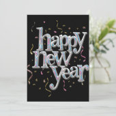 Nieuwe jaren oud Confetti Kaart (Staand voorkant)