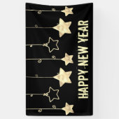 Nieuwe jaren oud en zwart spandoek (Verticaal)