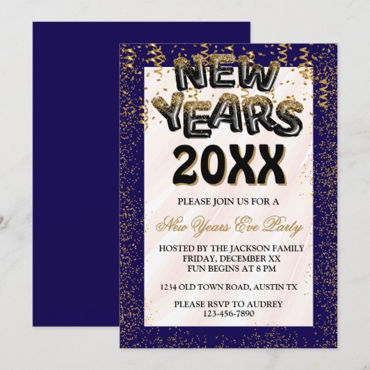 Nieuwe jaren oud kaart (Voorkant / Achterkant)