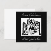 Nieuwe jaren oud kaart (Voorkant / Achterkant)