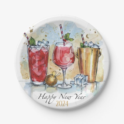 Nieuwe jaren oud papieren bordje (Voorkant)