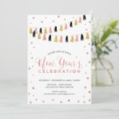 Nieuwe jaren oud Roos Gold-feest Kaart (Staand voorkant)