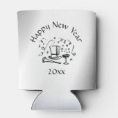 Nieuwe jaren oud zilver gedateerd blikjeskoeler (Achterkant)