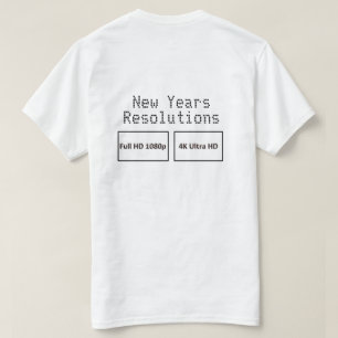 Nieuwe jaren resoluties HD 2-zijdig T-shirt