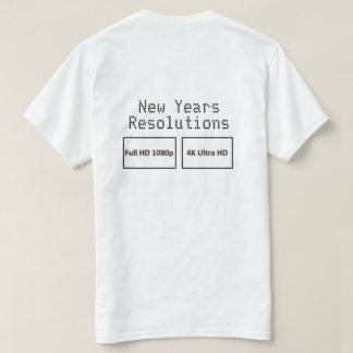 Nieuwe jaren resoluties HD 2-zijdig T-shirt