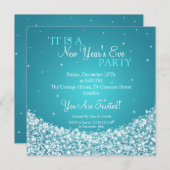 Nieuwe jaren 's nachts blauw kaart (Voorkant / Achterkant)