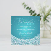 Nieuwe jaren 's nachts blauw kaart (Staand voorkant)