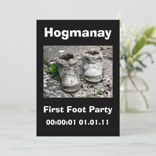 Nieuwe jaren Schotse Hogmanay Party Kaart (Staand voorkant)