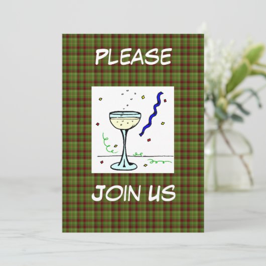 Nieuwe jaren Uitnodiging van 1999-partijen Sjabloo (Staand voorkant)