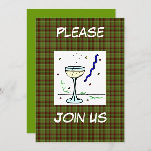 Nieuwe jaren Uitnodiging van 1999-partijen Sjabloo (Voorkant / Achterkant)