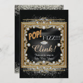 Nieuwe jaren Uitnodiging van Eve Partij (Voorkant / Achterkant)