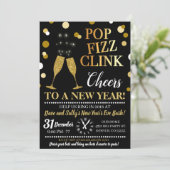 Nieuwe jaren Uitnodiging van Eve Partij (Staand voorkant)