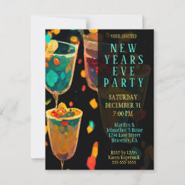 Nieuwe jaren Uitnodiging van Eve Partij