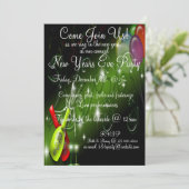 Nieuwe jaren Uitnodiging van Eve Partij (Staand voorkant)