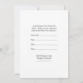 Nieuwe jaren Uitnodiging van Eve Partij (Achterkant)