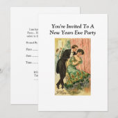 Nieuwe jaren Uitnodiging van Eve Partij (Voorkant / Achterkant)