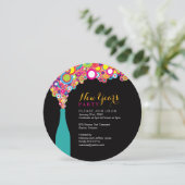 Nieuwe jaren Uitnodiging van Eve Partij (Staand voorkant)